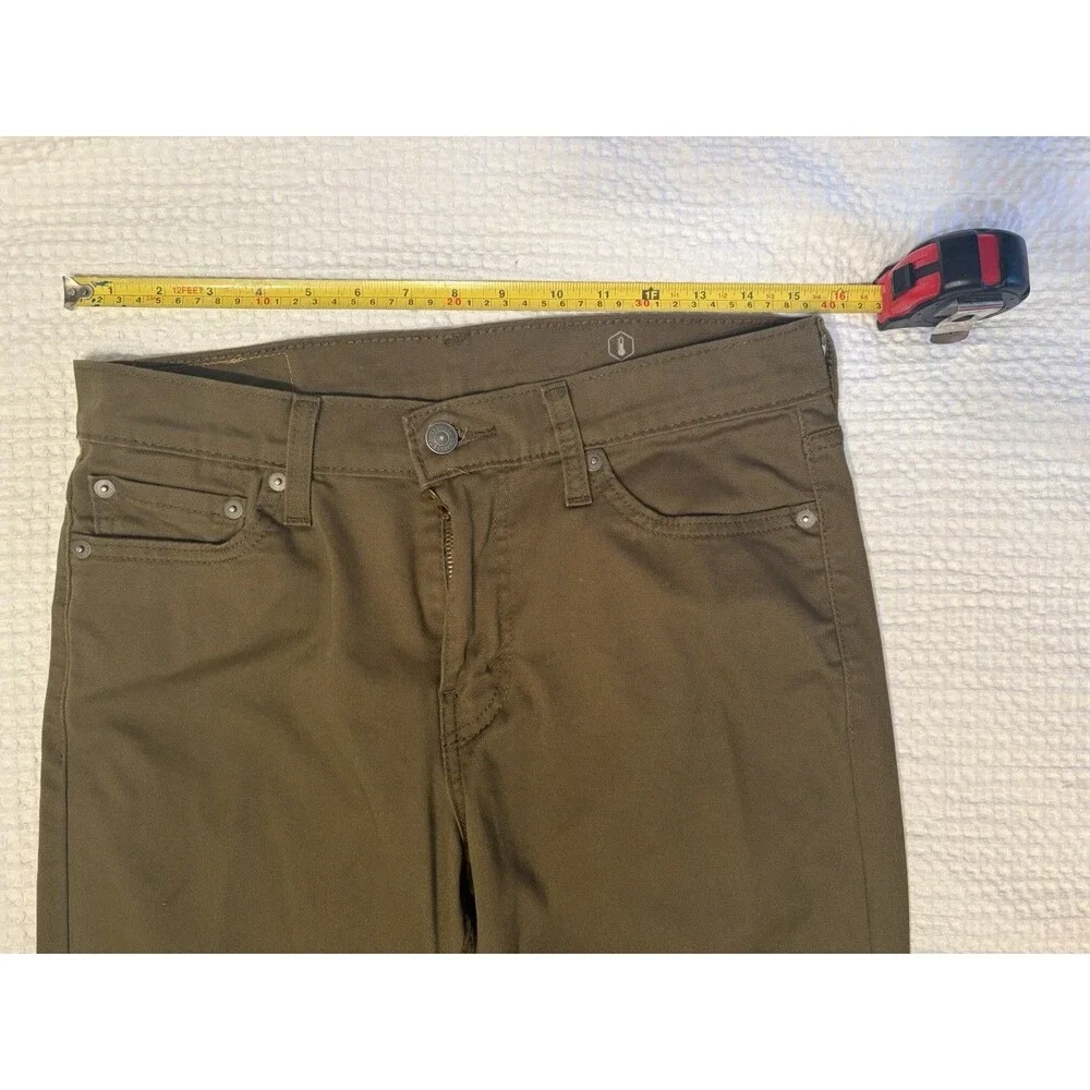 Levi’s 511 Slim Fit Jeans Men’s 30x32 Olive Green Stretch Denim Pants Cotton